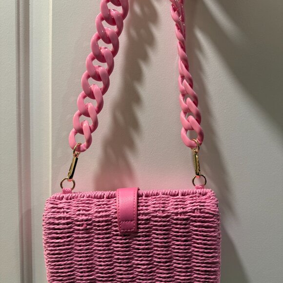 A New Day Pink Wicker Bag - Picture 2 of 5